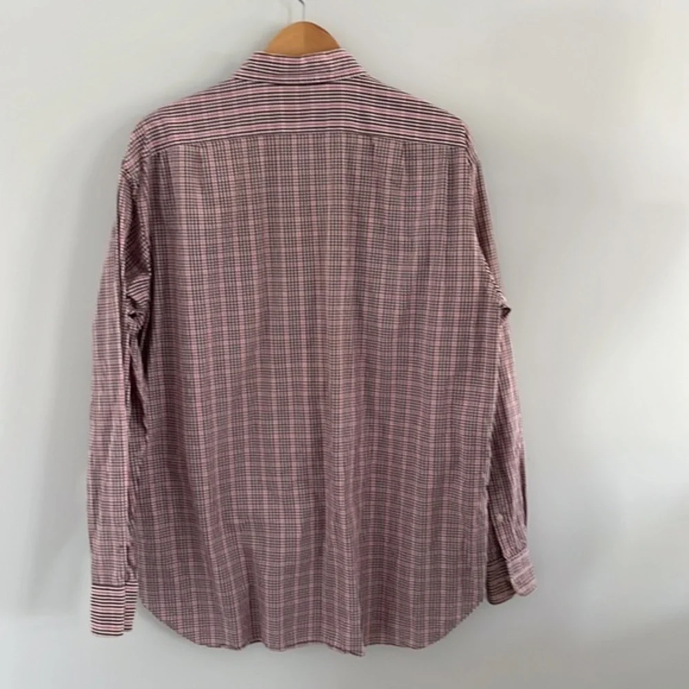 J.Crew 80’s‎ 2 ply 100% cotton button down plaid long sleeve shirt